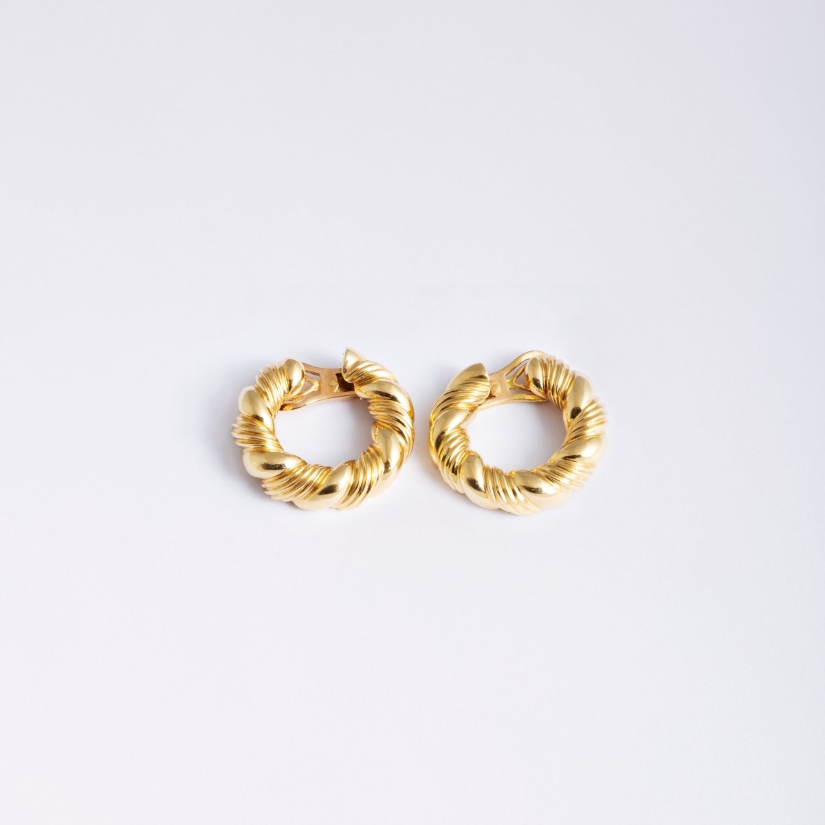 Créoles "Anneaux Torsadés" en or jaune - Castafiore