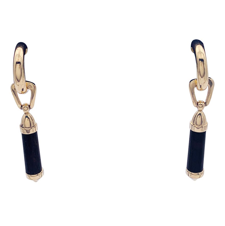 Créoles CHAUMET "Touch Wood" en or jaune et bois - Castafiore