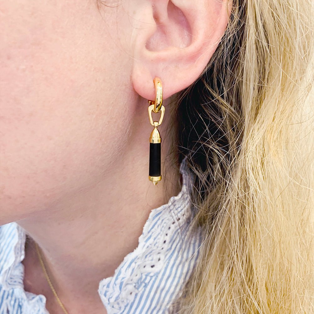 Créoles CHAUMET "Touch Wood" en or jaune et bois - Castafiore