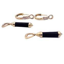 Créoles CHAUMET "Touch Wood" en or jaune et bois - Castafiore