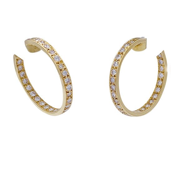 Créoles en or jaune et diamants - Castafiore