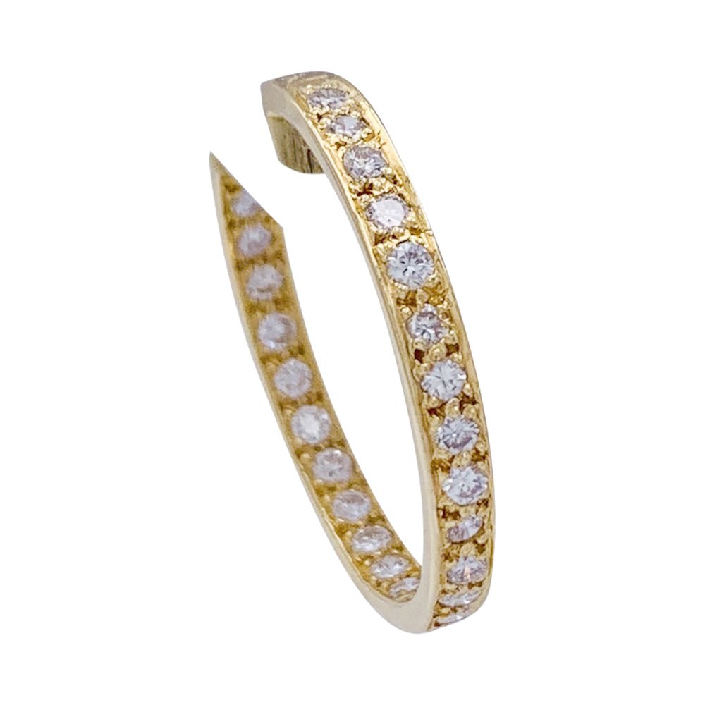 Créoles en or jaune et diamants - Castafiore