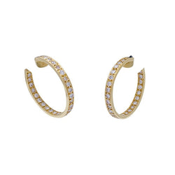 Créoles en or jaune et diamants - Castafiore