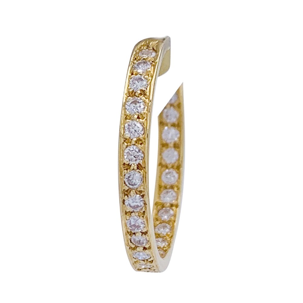 Créoles en or jaune et diamants - Castafiore