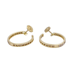 Créoles en or jaune et diamants - Castafiore