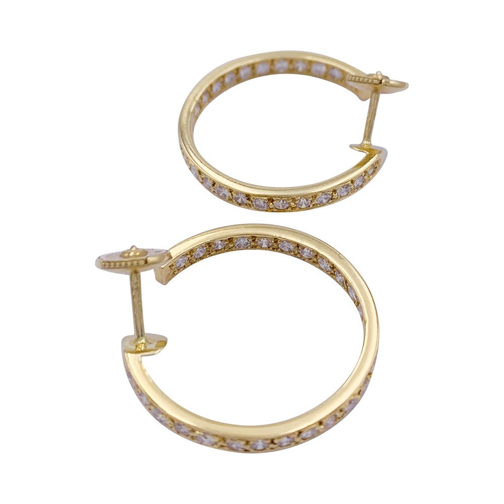 Créoles en or jaune et diamants - Castafiore