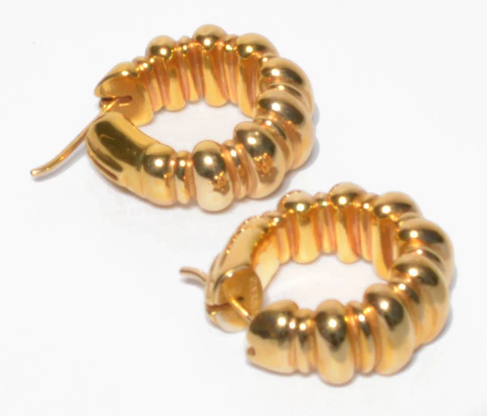 Créoles en or jaune godronnée Chimento - Castafiore