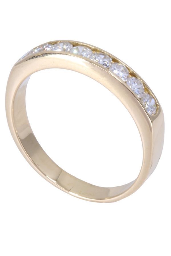 Demi alliance diamants en or - Castafiore