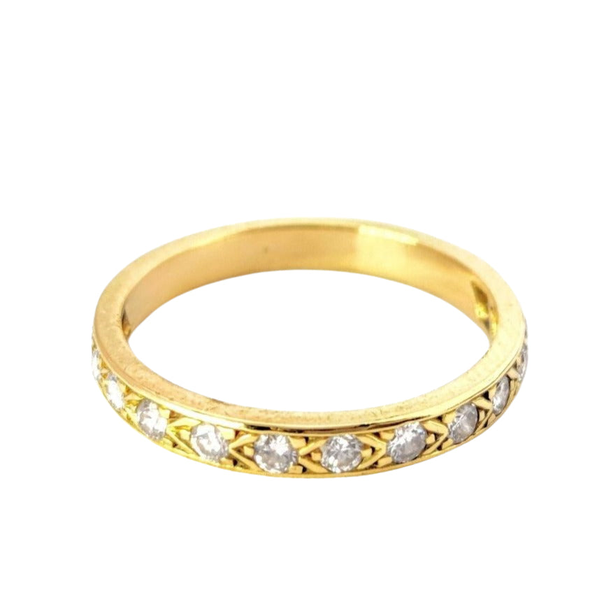 Demi-Alliance en or jaune et diamants - Castafiore