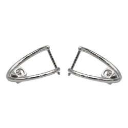 Dinh Van Boucles d'oreilles Créoles Le Cube Diamant Or blanc Diamant - Castafiore