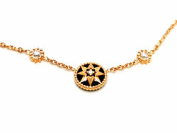 Dior Collier Pendentif Rose des vents Or rose Diamant - Castafiore