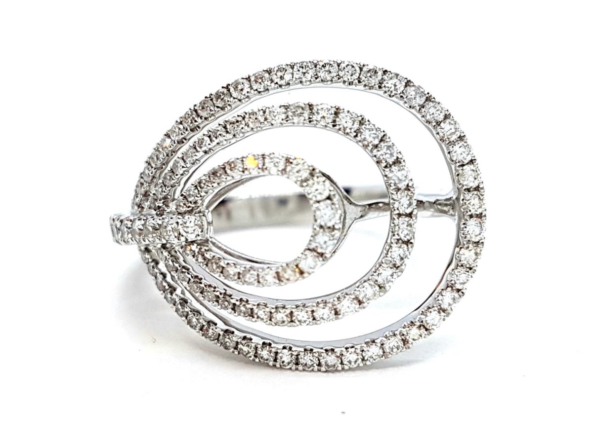 Djula Bague Or blanc Diamant - Castafiore