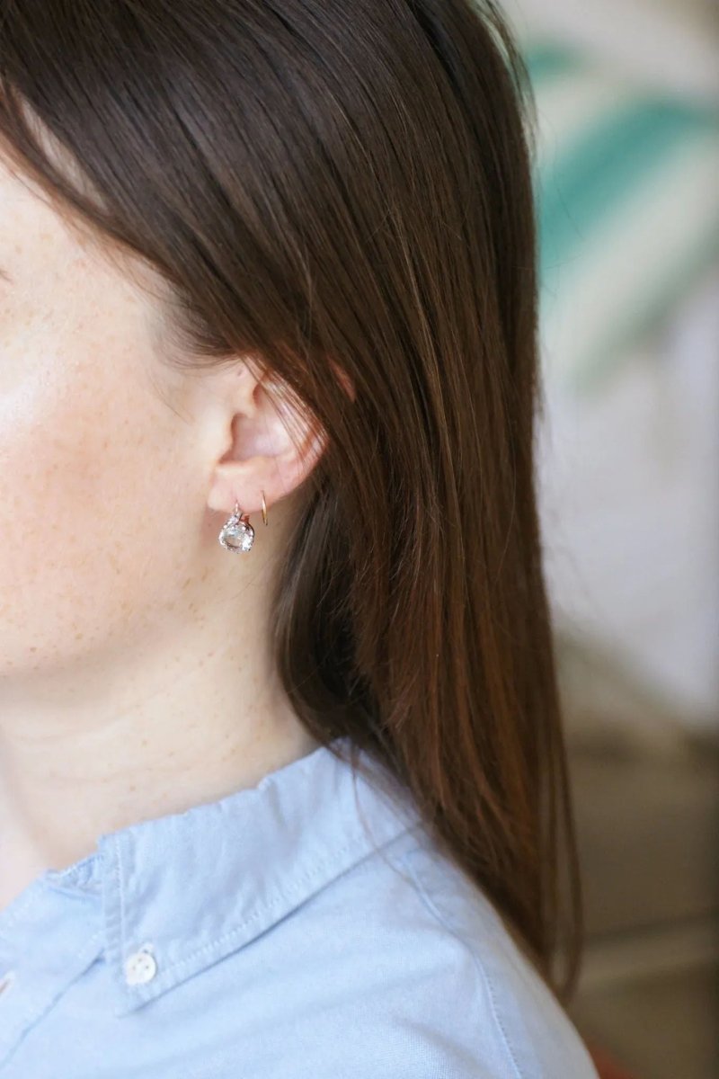 Dormeuses aigue-marine et diamants - Castafiore