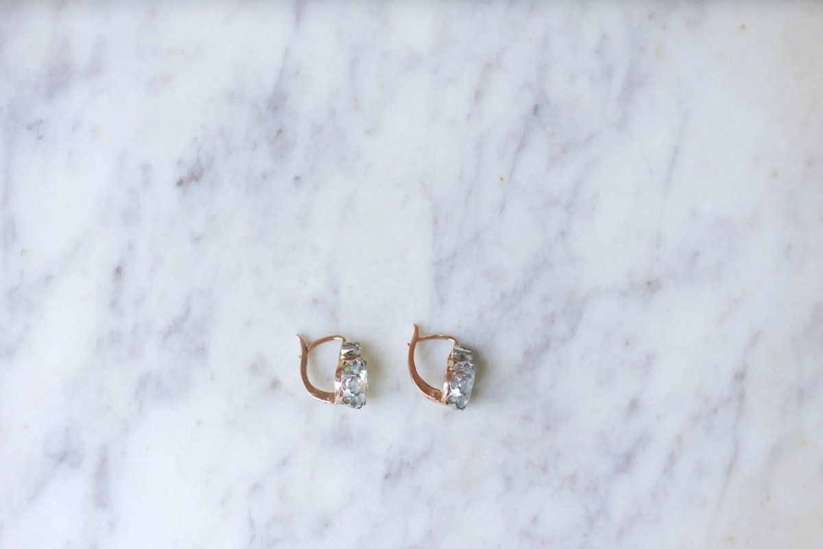 Dormeuses aigue-marine et diamants - Castafiore