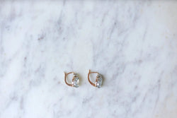 Dormeuses aigue-marine et diamants - Castafiore