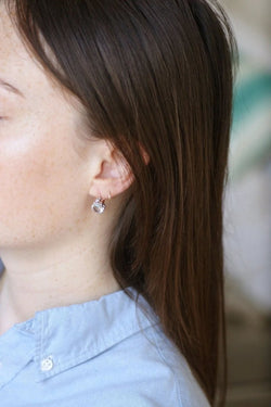 Dormeuses aigue-marine et diamants - Castafiore