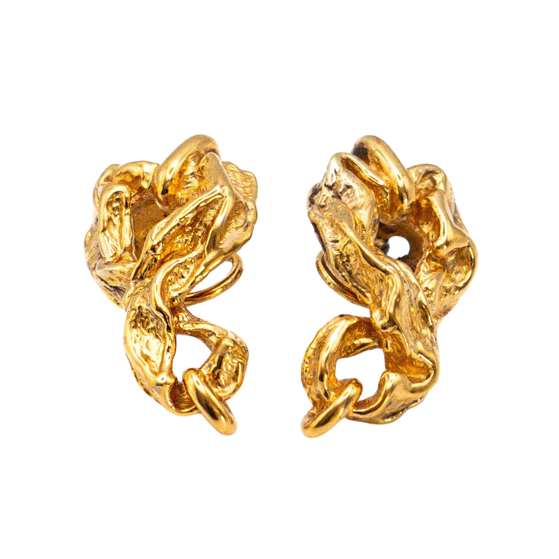 Ensemble bracelet et boucles d'oreilles GILBERT ALBERT en or jaune - Castafiore