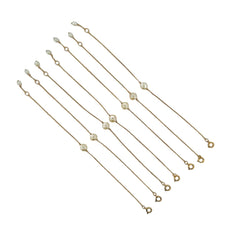 Ensemble de 7 bracelets en or jaune et perle - Castafiore