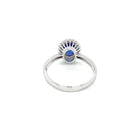 Estate Italian Sapphire Diamond Engagement Ring - Castafiore