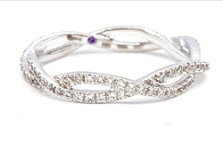 Etername Bague Entrelacs Or blanc Diamant - Castafiore