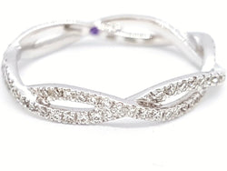 Etername Bague Entrelacs Or blanc Diamant - Castafiore