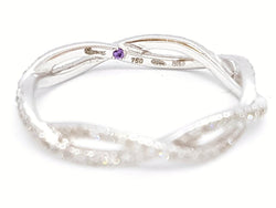 Etername Bague Entrelacs Or blanc Diamant - Castafiore