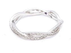 Etername Bague Entrelacs Or blanc Diamant - Castafiore