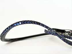 Etername Bague Entrelacs Or noir Saphir - Castafiore