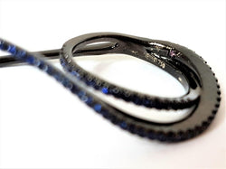 Etername Bague Entrelacs Or noir Saphir - Castafiore