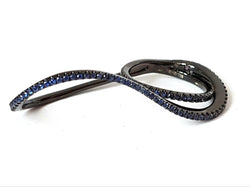 Etername Bague Entrelacs Or noir Saphir - Castafiore