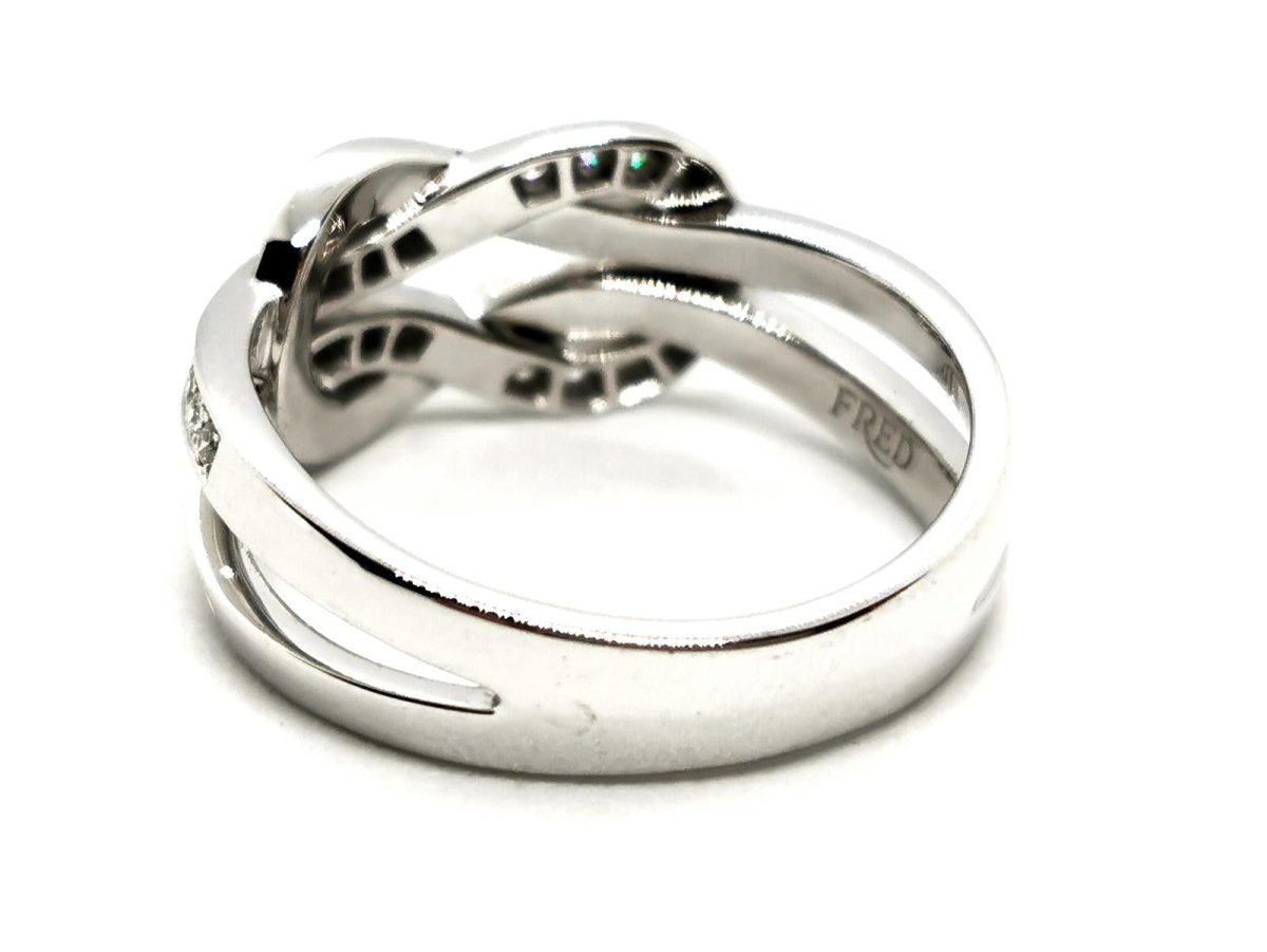 Fred Bague Chance infinie Or blanc Diamant - Castafiore