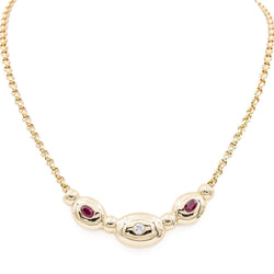 Fred Collier Maille jaseron Or jaune Diamant - Castafiore