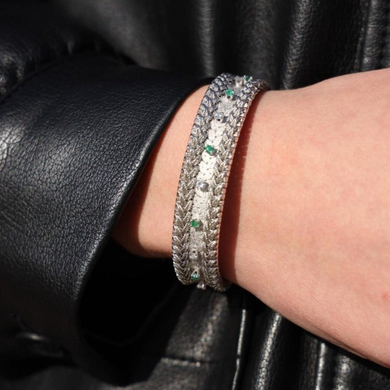 Gay Frères Bracelet Manchette Or blanc Diamant - Castafiore