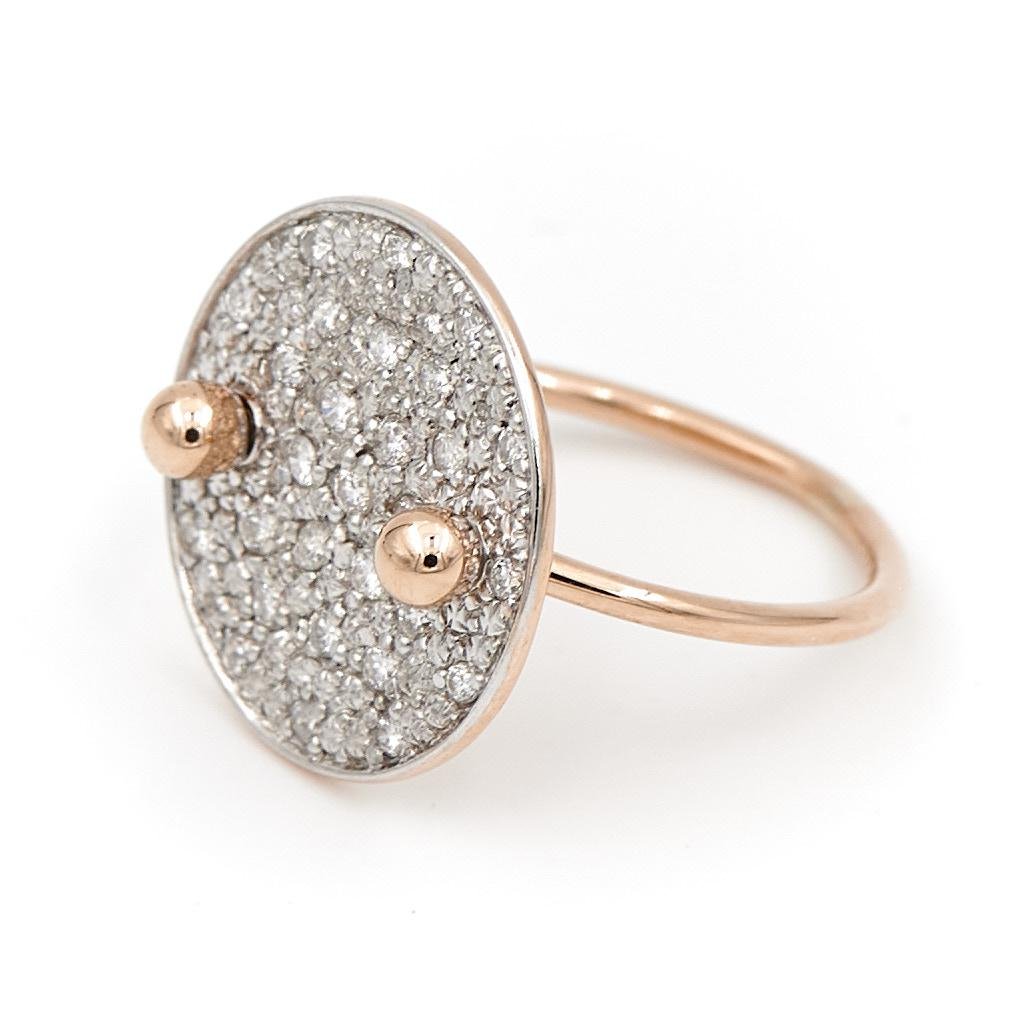 Ginette NY Large Galaxy Ring Rose gold Diamond – Castafiore