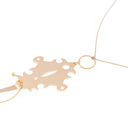 Ginette NY Collier Jumbo Tanger on Chain Or rose - Castafiore