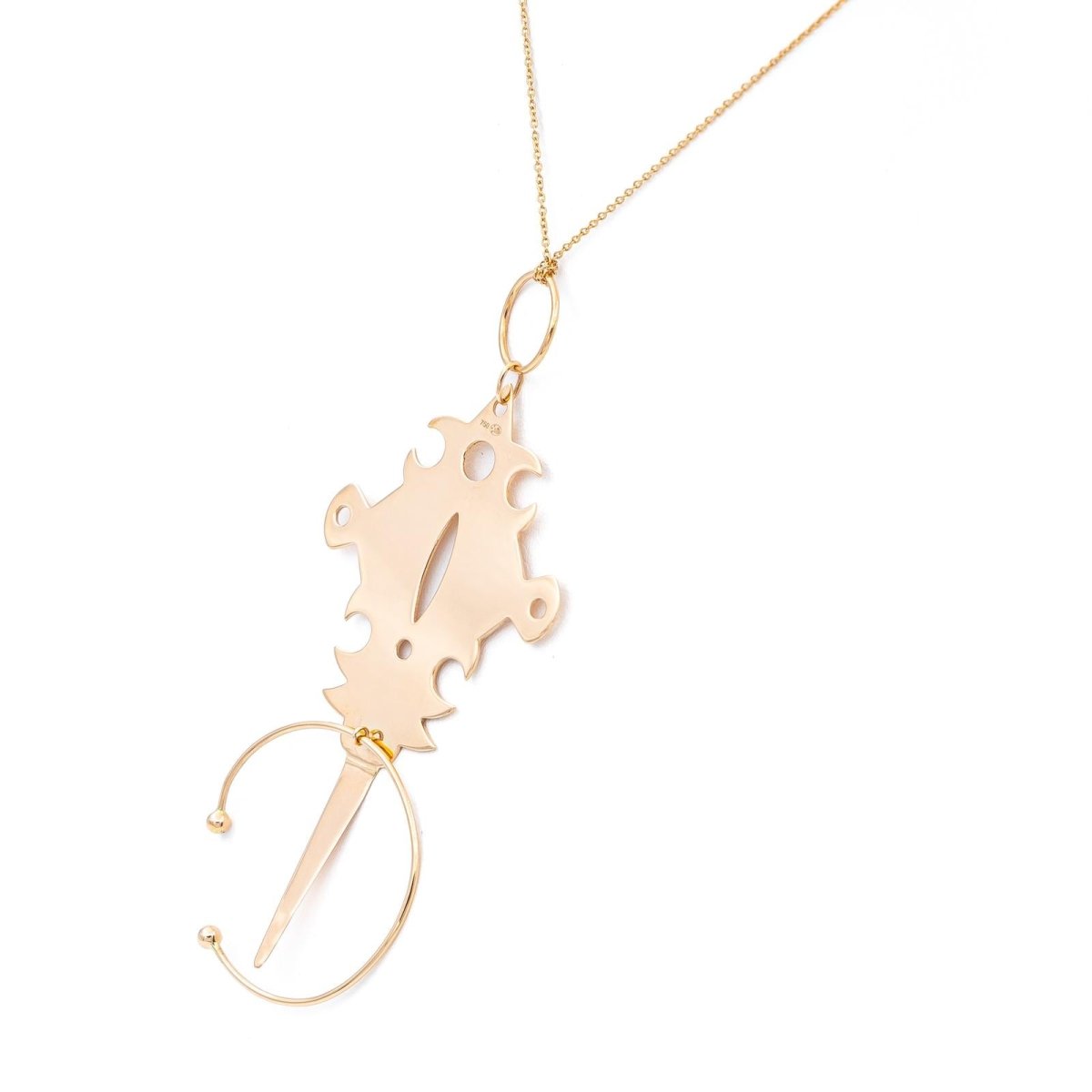 Ginette NY Collier Jumbo Tanger on Chain Or rose - Castafiore