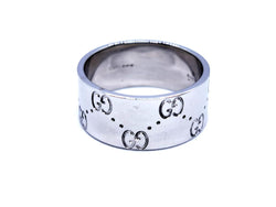 Gucci Bague Icon Or blanc - Castafiore