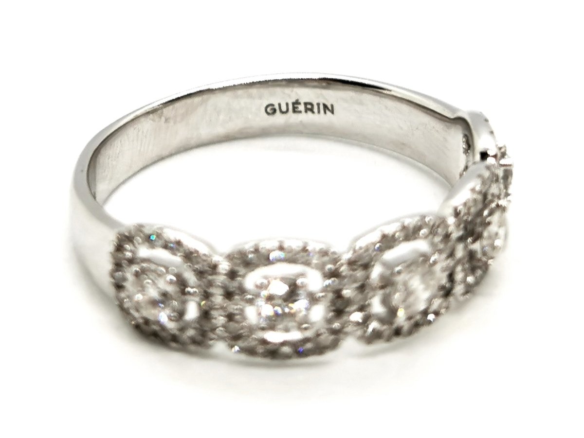 Gu rin Bague Alliance Or blanc Diamant Castafiore