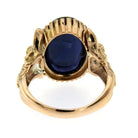 Iolite Gold Sculptural Man Body Dome Gold Ring - Castafiore