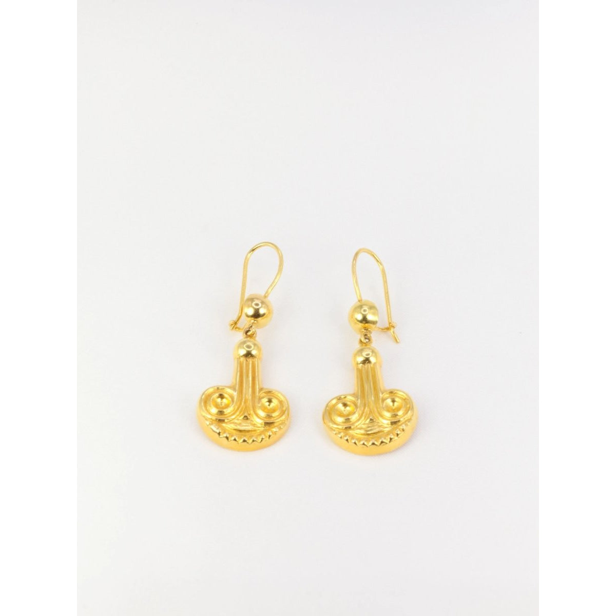 LALAOUNIS - Paire de boucles d’oreilles dormeuses en or jaune - Castafiore