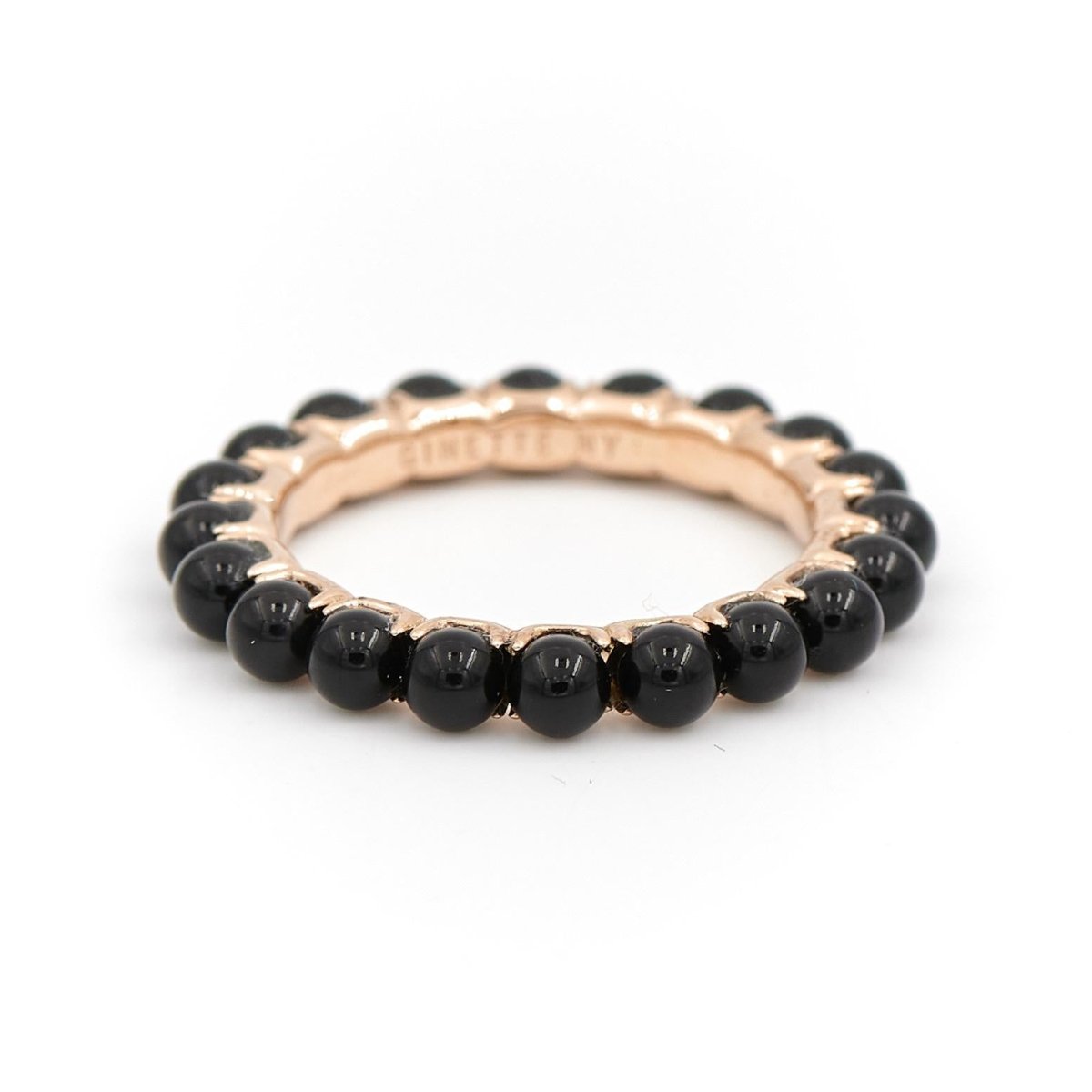 Maria Bague Or rose Onyx - Castafiore