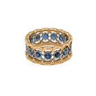 Mario Buccellati Rombi Eternelle Sapphire Gold Band Ring - Castafiore