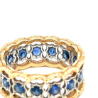 Mario Buccellati Rombi Eternelle Sapphire Gold Band Ring - Castafiore