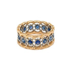 Mario Buccellati Rombi Eternelle Sapphire Gold Band Ring - Castafiore