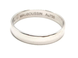Mauboussin Bague Alliance Ruban du bonheur mon amour Or blanc - Castafiore