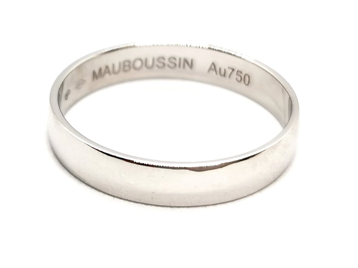 Mauboussin Bague Alliance Ruban du bonheur mon amour Or blanc - Castafiore