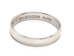 Mauboussin Bague Alliance Ruban du bonheur mon amour Or blanc - Castafiore
