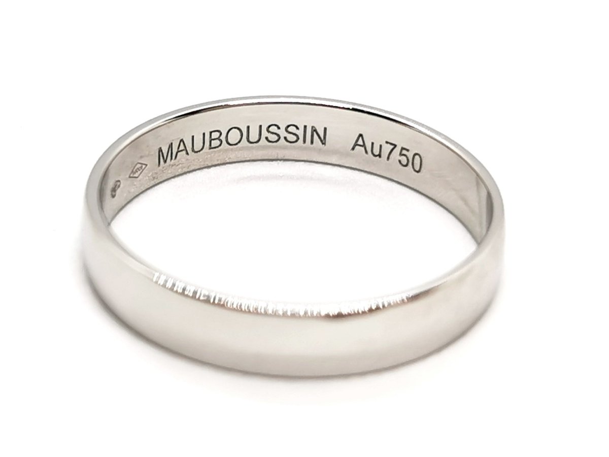 Mauboussin Bague Alliance Ruban du bonheur mon amour Or blanc - Castafiore