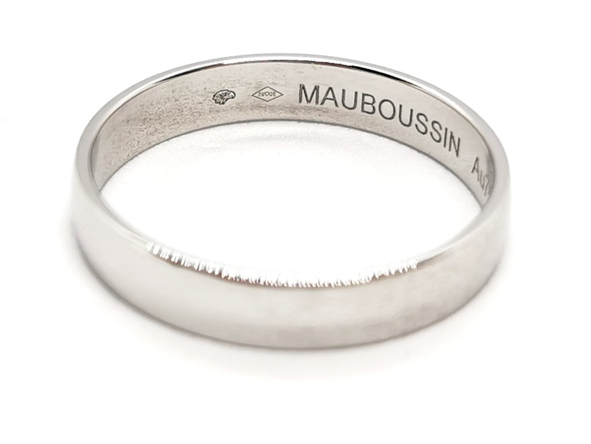 Mauboussin Bague Alliance Ruban du bonheur mon amour Or blanc - Castafiore