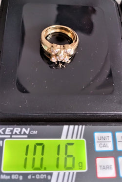 MAUBOUSSIN bague Arlequin vintage or jaune et diamants - Castafiore